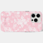 Coques Case-Mate iPhone Élégantes Roses Blanches Rose Floral (Verso (horizontal))