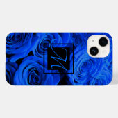 Coques Case-Mate iPhone Élégantes roses bleues fleurs bleues florale bleue (Verso (horizontal))