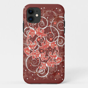 Coque iPhone 11 Élégants et mignons vaches et étoiles de Noël