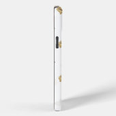 Coques Case-Mate iPhone Élégants papillons blancs en or (Verso / Droite)