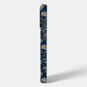 Coques Case-Mate iPhone Élégants Pépites Floral Motif Bleu (Verso / Gauche)