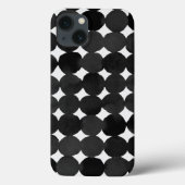 Coques Case-Mate iPhone Elégants points d'aquarelle noire (Verso)