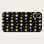 Coques Case-Mate iPhone Elégants points d'argent et d'or (Dos (Horizontal))