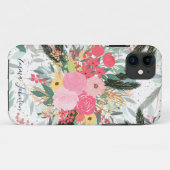 Coques Case-Mate iPhone Élégants points de Parties scintillant florale et (Dos (Horizontal))