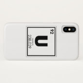 Coques Case-Mate iPhone Élément chimique de l'uranium, symbole formule chi (Dos (Horizontal))