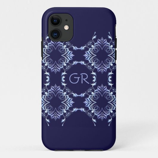 Coques Case-Mate iPhone Élément de Monogram.Baroque (Dos)