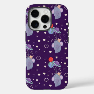 Coques iPhone 16 Pro Élément et Lapin Montgolfière spatiale Fantaisis