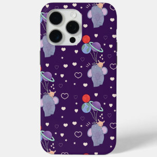 Coque iPhone 15 Pro Max Élément et Lapin Montgolfière spatiale Fantaisis