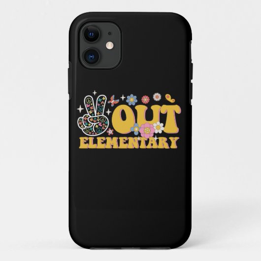 Coques Case-Mate iPhone Élémentaire Peace Out Groovy Dernier Jour D'École (Dos)