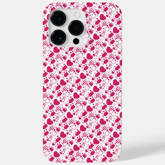 Coques Case-Mate iPhone éléments de motifs de la Saint-Valentin (Verso)