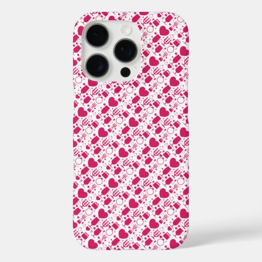 Coques Case-Mate iPhone éléments de motifs de la Saint-Valentin (Verso)