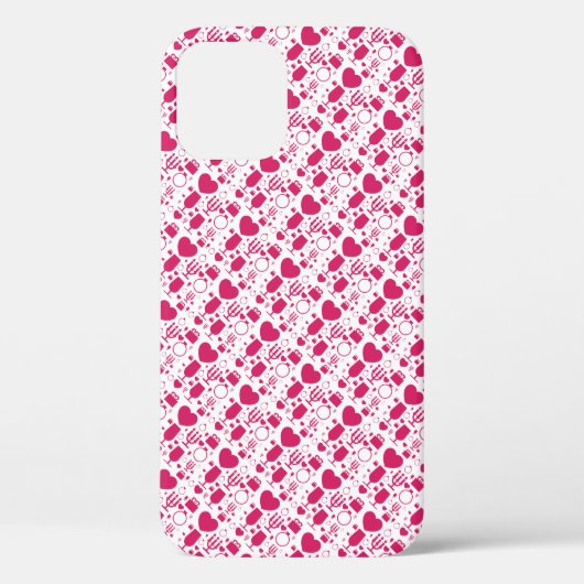Coques Case-Mate iPhone éléments de motifs de la Saint-Valentin (Verso)