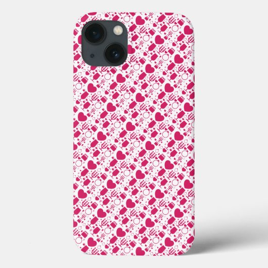 Coques Case-Mate iPhone éléments de motifs de la Saint-Valentin (Verso)