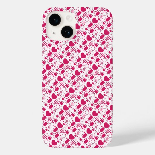 Coques Case-Mate iPhone éléments de motifs de la Saint-Valentin (Verso)