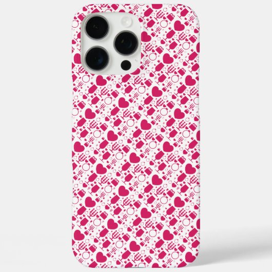 Coques Case-Mate iPhone éléments de motifs de la Saint-Valentin (Verso)
