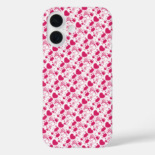 Coques iPhone 16 éléments de motifs de la Saint-Valentin