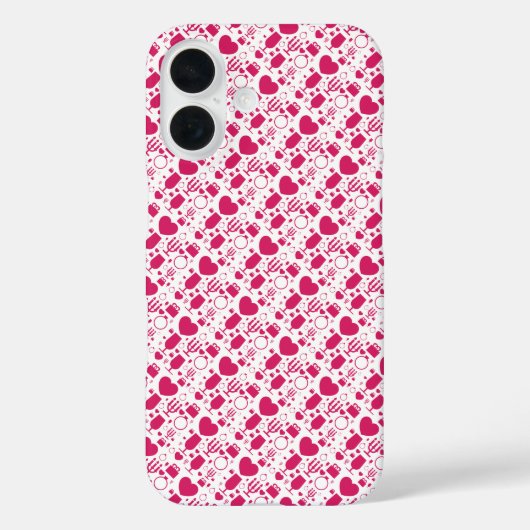 Coques Case-Mate iPhone éléments de motifs de la Saint-Valentin (Verso)