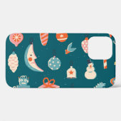 Coques Case-Mate iPhone Éléments de Noël Jeu de vacances d'hiver (Verso (horizontal))