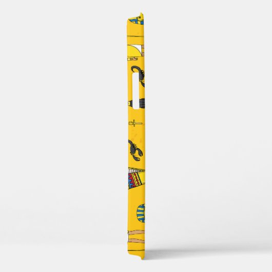 Coques Case-Mate iPhone éléments égyptiens, Anubis, motif pyramides. (Verso / Droite)