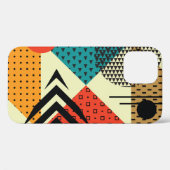 Coques Case-Mate iPhone Eléments géométriques tendance, Style Rétro. (Verso (horizontal))