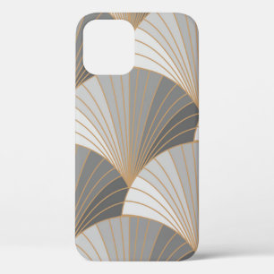 Case-Mate iPhone Case Éléments gris avec contour doré. motif sans soudur