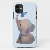 Coques Case-Mate iPhone Éléphant avec papillon (Dos)