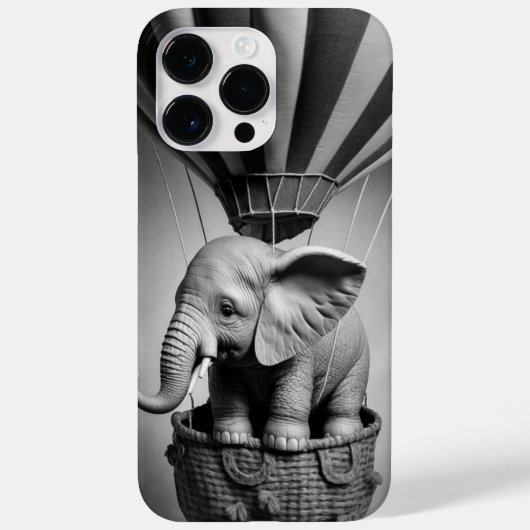 Coques Case-Mate iPhone Elephant bébé dans un ballon à air chaud (Verso)