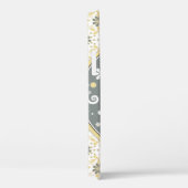 Coques Case-Mate iPhone Eléphant blanc gris jaune Floral (Verso / Droite)