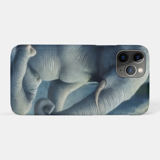 Coques Case-Mate iPhone Éléphant Bleu (Dos (Horizontal))
