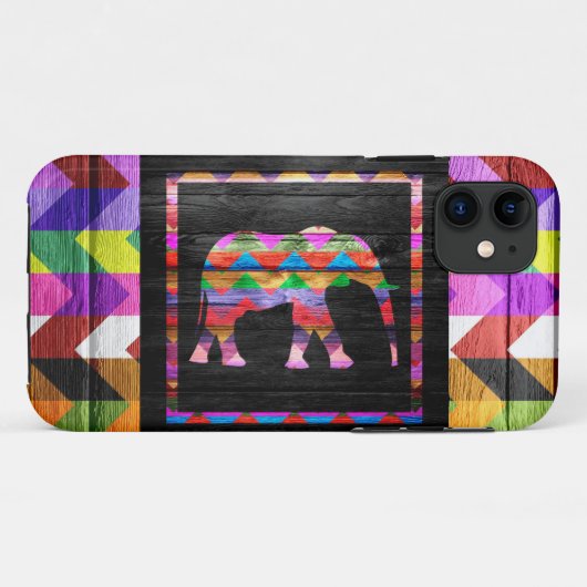 Coques Case-Mate iPhone Elephant Chevron Motif (Dos (Horizontal))