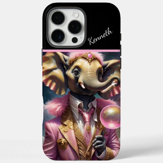 Coques Case-Mate iPhone Eléphant Cosmique En Rose (Verso)