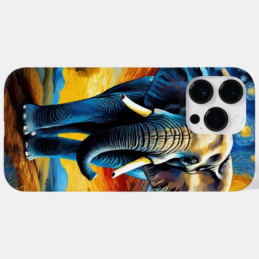 Coques Case-Mate iPhone Eléphant dans la nuit étoilée (Verso (horizontal))