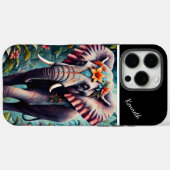 Coques Case-Mate iPhone Éléphant Floral Dans La Jungle (Verso (horizontal))
