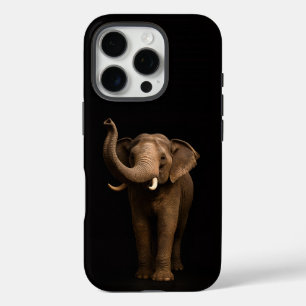 Coques iPhone 16 Pro Éléphant majestueux Black 4 Luxe iPhone 16 Pro, él