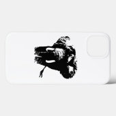 Coques Case-Mate iPhone Eléphant noir blanc Pop Art (Verso (horizontal))