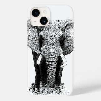 Coques Pour iPhone Eléphant noir et blanc