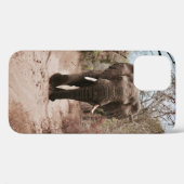 COQUES Case-Mate iPhone ÉLÉPHANT NOIR MARCHANT SUR SABLE BROWN (Verso (horizontal))