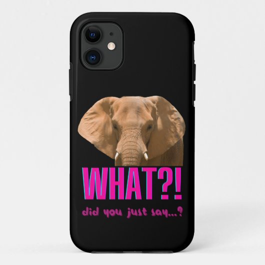 Coques Case-Mate iPhone Elephant Que Viens-Tu De Dire ? (Dos)