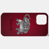 Coques Case-Mate iPhone Eléphant rouge cool (Verso (horizontal))
