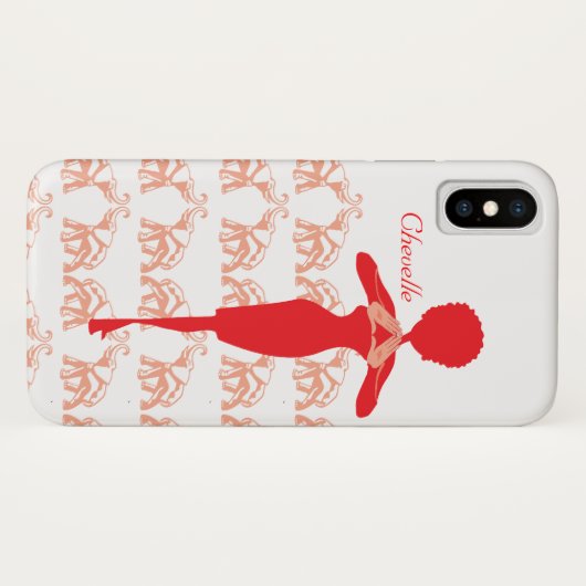 Coques Case-Mate iPhone Éléphant rouge mignon (Dos (Horizontal))