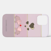 Coques Case-Mate iPhone Éléphants adorables en amour (Verso (horizontal))
