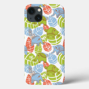 iPhone 13 Case Eléphants colorés de la jungle
