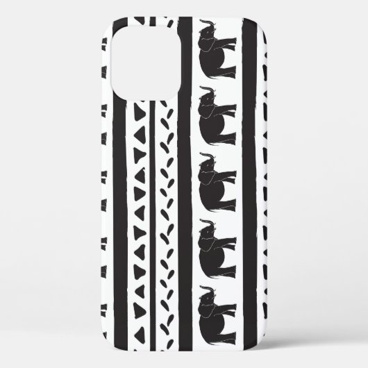 Coques Case-Mate iPhone Eléphants, lignes, triangles, sans couture décorat (Verso)