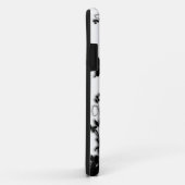 Coques Case-Mate iPhone Élevage de l'étalon/du cheval noirs sur le blanc (Dos/Droite)