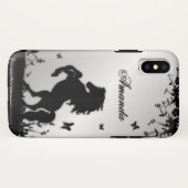 Coques Case-Mate iPhone Élevage de l'étalon noir / Cheval sur l'argent per (Dos (Horizontal))