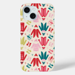 Coque Pour iPhone 15 Elf Colorful Coat et Chaussures Motif