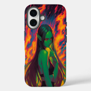 Coques iPhone 16 Elfe de Tide Inferno avec les yeux de l'Embre