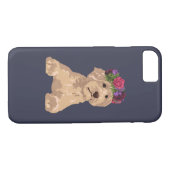 Coques Case-Mate iPhone Eli la couronne douce Labradoodle d'or de fleur (Dos (Horizontal))