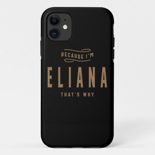 Coques Case-Mate iPhone Eliana Nom Anniversaire Personnalisé Nom Eliana (Dos)