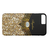 Coques Case-Mate iPhone Elite Regal Gold Black Diamond Jewel (Dos (Horizontal))